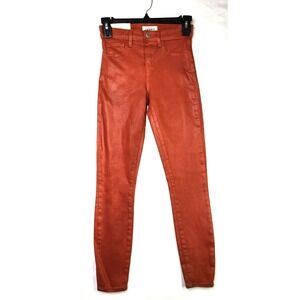 L'agence Pants Women's Size 22 Orange Margot Skinny High Rise Stretch Paris